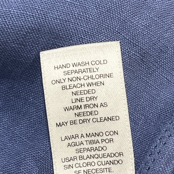 Chicos Skirt Womens 0 S Blue Ombre Linen Maxi Fringe Beachy Boho Hippie Festival - Picture 8 of 8